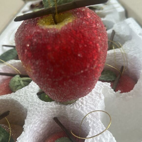 Decorative Glazed Beaded Fruit Tree Ornaments 21 total - Picture 5 of 7